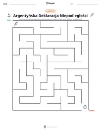 Podgląd drukowalnego arkusza ćwiczeń Argentyńska Deklaracja Niepodległości