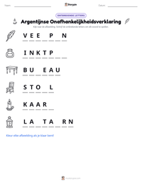 Argentijnse Onafhankelijkheidsverklaring afdrukbare werkblad voorbeeld