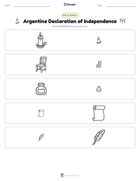 Argentine Declaration of Independence printable worksheet preview