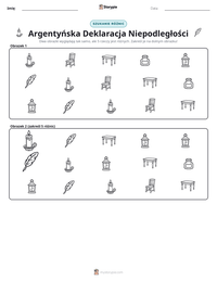 Podgląd drukowalnego arkusza ćwiczeń Argentyńska Deklaracja Niepodległości