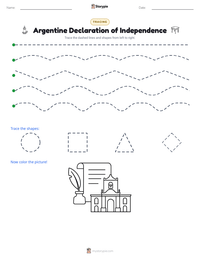 Argentine Declaration of Independence printable worksheet preview