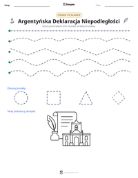 Podgląd drukowalnego arkusza ćwiczeń Argentyńska Deklaracja Niepodległości