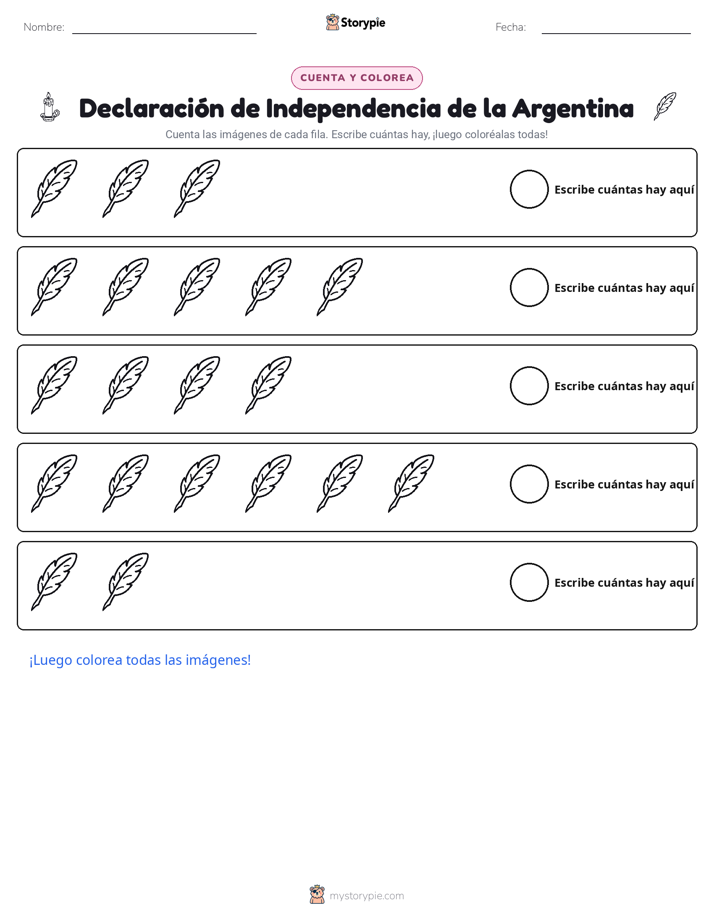 Contar y Colorear