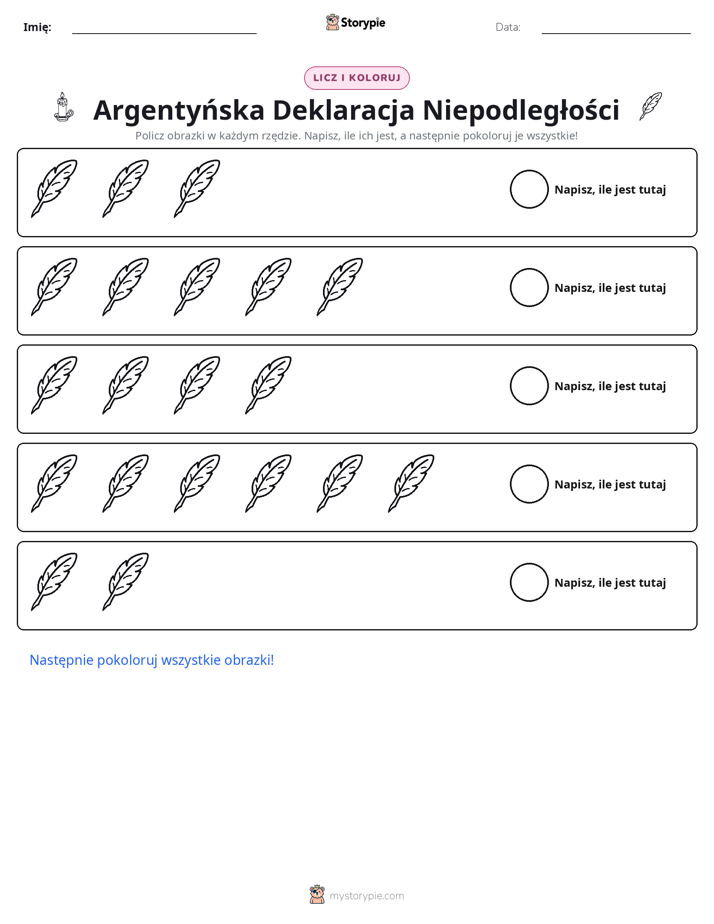 Liczenie i Kolorowanie