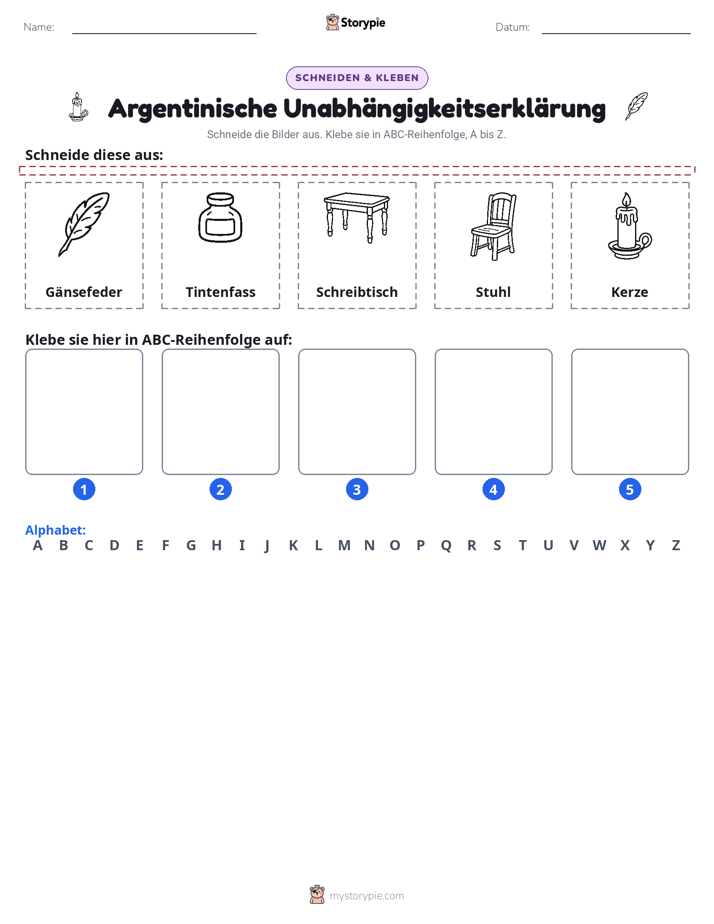 Schneiden & Einfügen Alphabet
