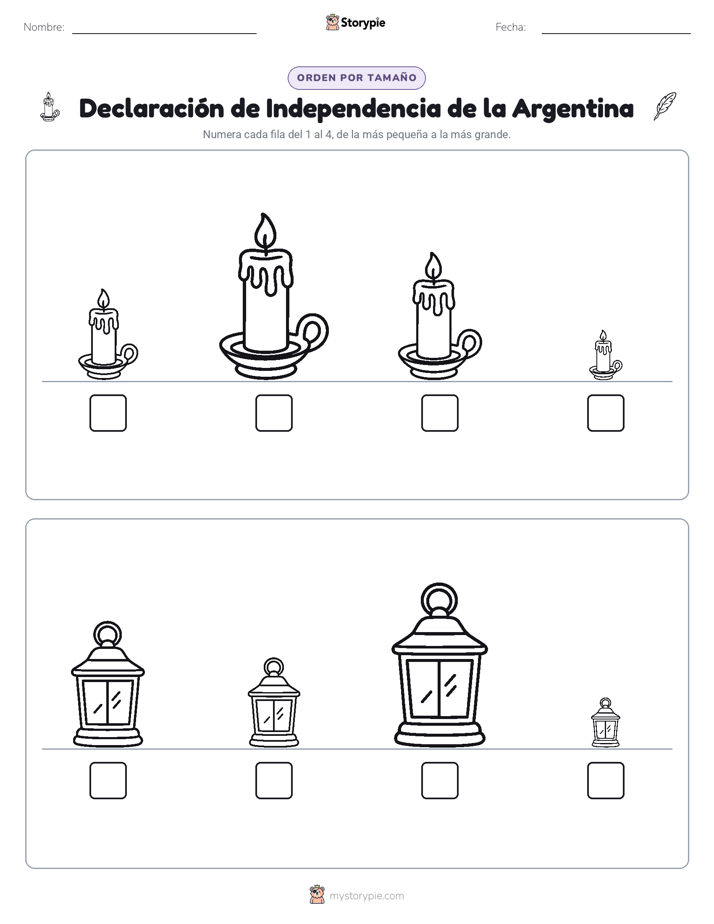 Orden de Tamaños