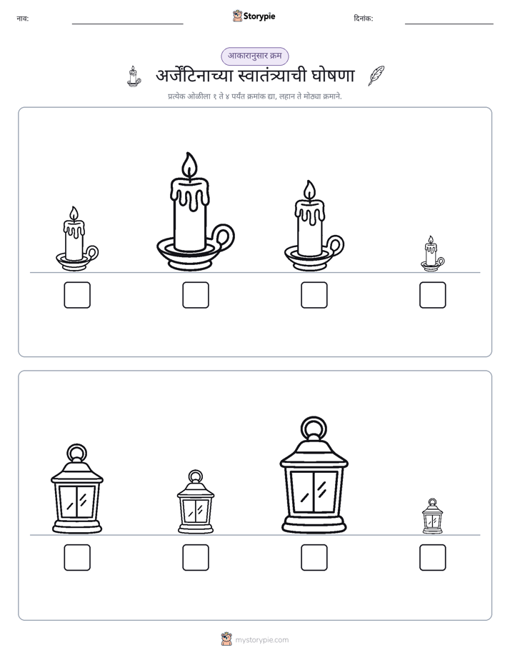 आकार क्रम