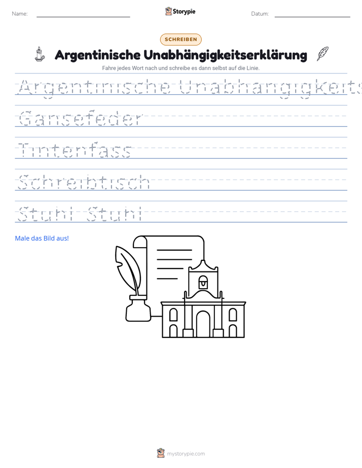 Schreibübung