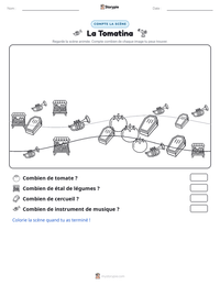 Aperçu de la feuille de travail imprimable La Tomatina