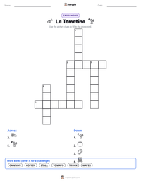 La Tomatina printable worksheet preview