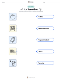La Tomatina printable worksheet preview