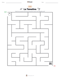 La Tomatina printable worksheet preview