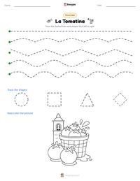 La Tomatina printable worksheet preview