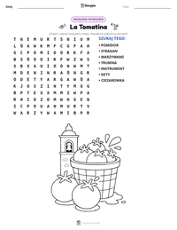 Podgląd drukowalnego arkusza ćwiczeń La Tomatina