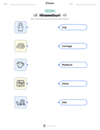 Hinamatsuri printable worksheet preview
