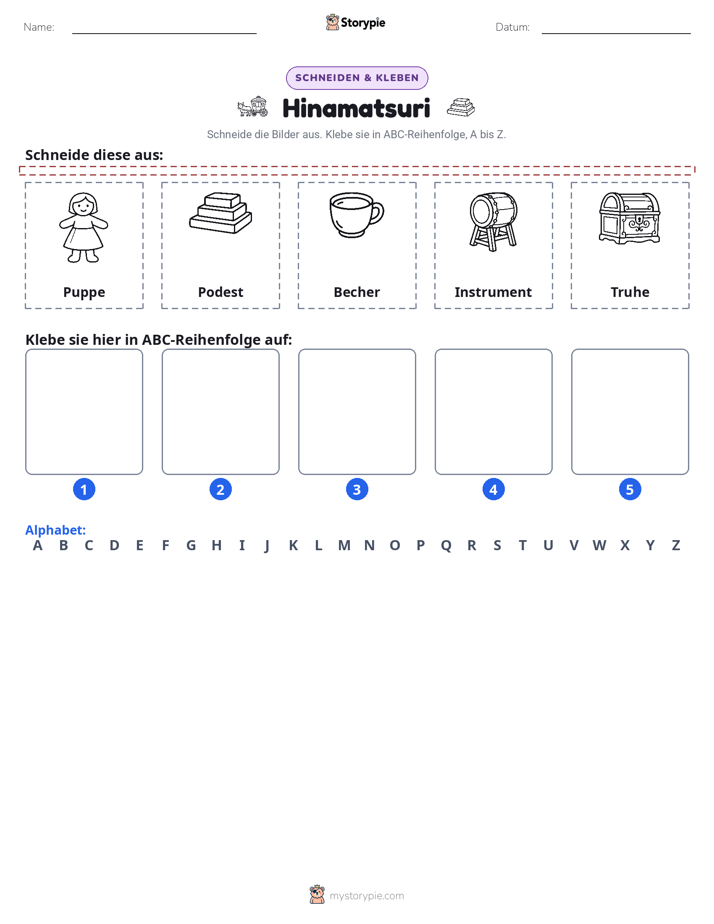 Schneiden & Einfügen Alphabet