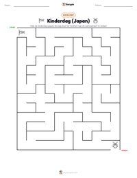 Kinderdag (Japan) afdrukbare werkblad voorbeeld