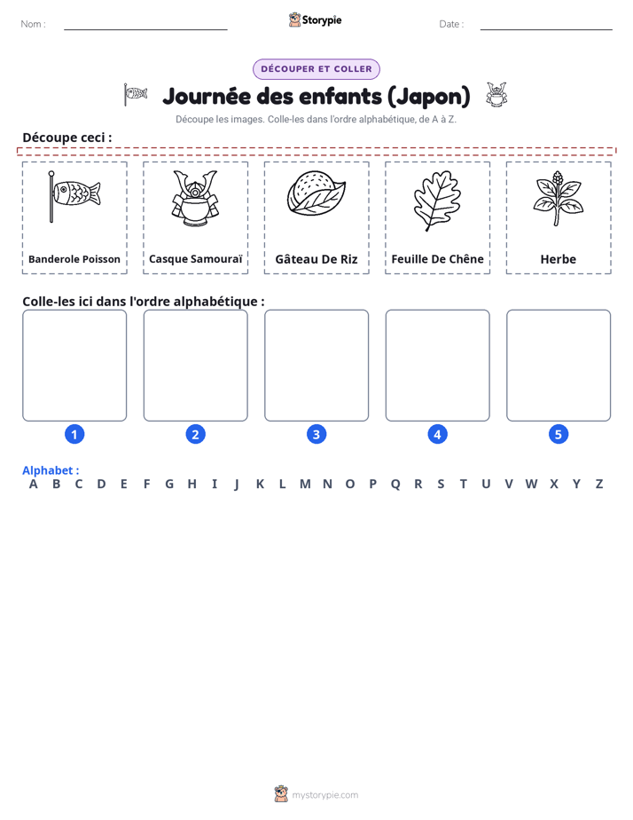 Découper & Coller l'Alphabet
