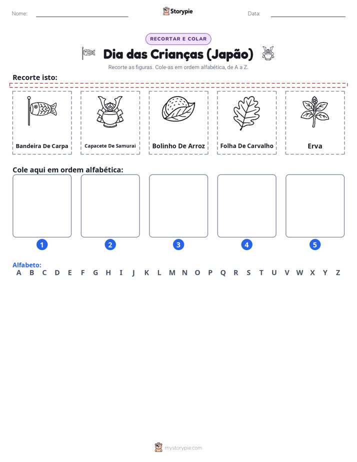Recortar & Colar Alfabeto