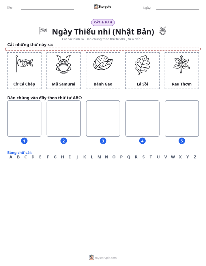 Cắt & Dán Chữ Cái