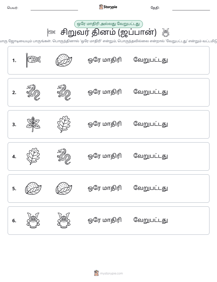 அதே அல்லது மாறுபட்டது