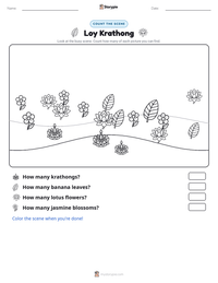 Loy Krathong printable worksheet preview