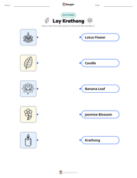 Loy Krathong printable worksheet preview