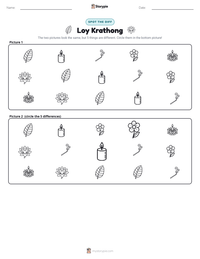 Loy Krathong printable worksheet preview