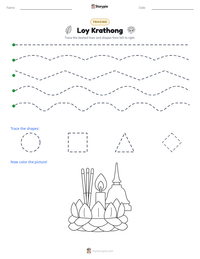 Loy Krathong printable worksheet preview