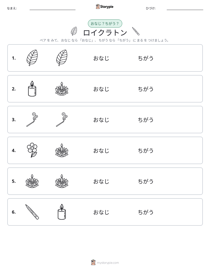 同じか違うか