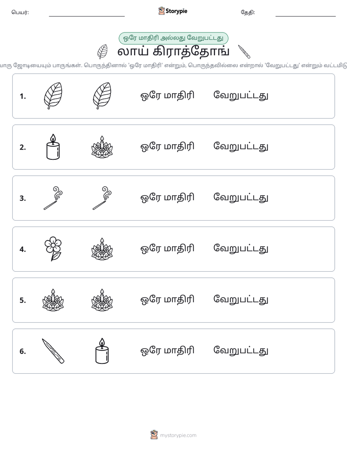 அதே அல்லது மாறுபட்டது
