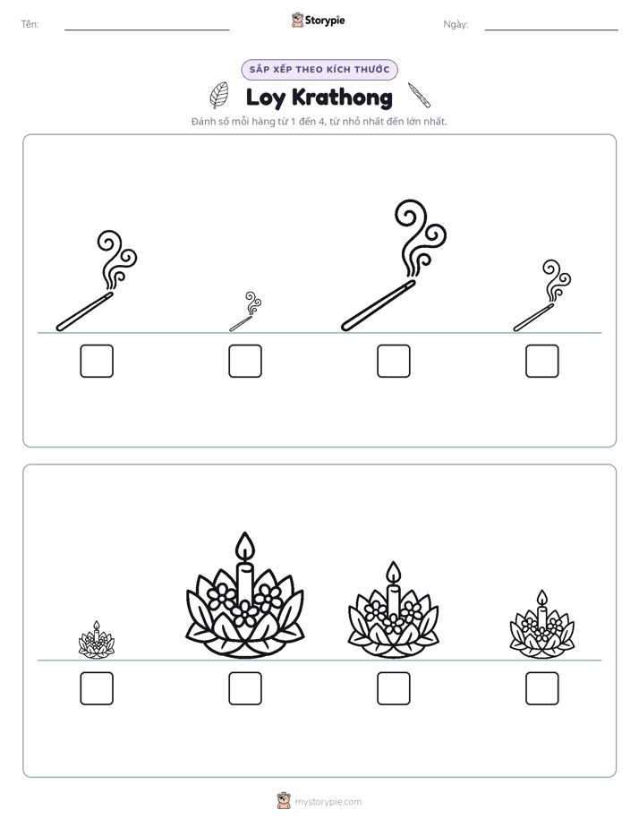 Thứ Tự Kích Thước