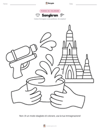 Anteprima della scheda stampabile di Songkran