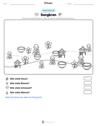Songkran druckbare Arbeitsblatt Vorschau