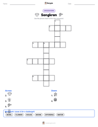 Songkran printable worksheet preview