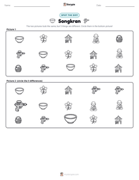 Songkran printable worksheet preview