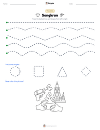 Songkran printable worksheet preview
