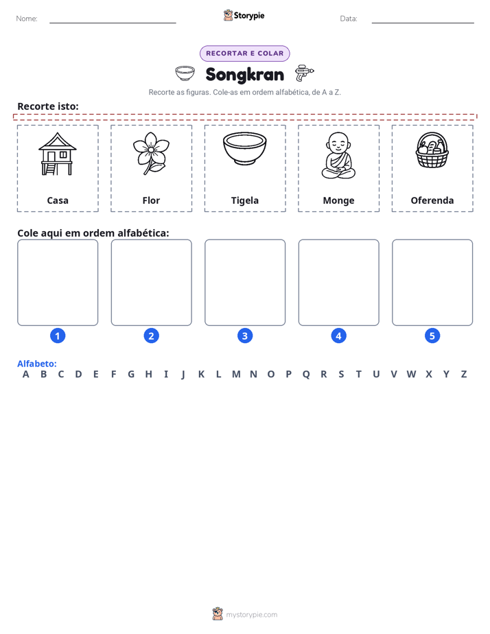 Recortar & Colar Alfabeto