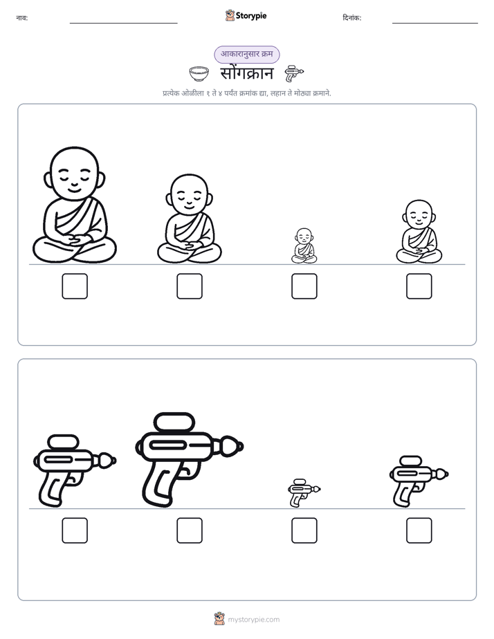 आकार क्रम