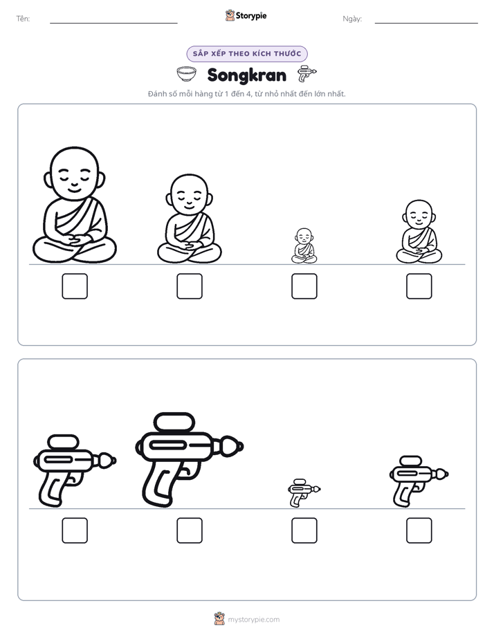 Thứ Tự Kích Thước