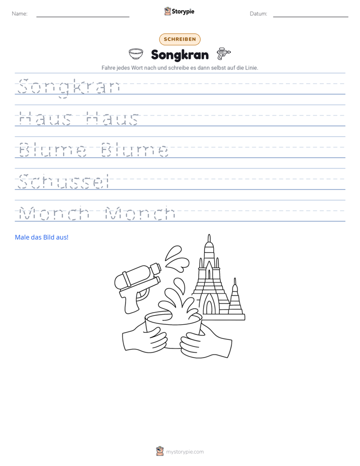 Schreibübung