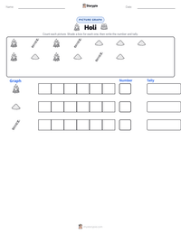 Holi printable worksheet preview