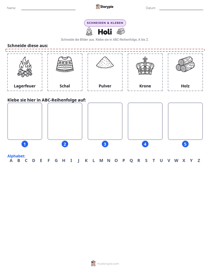 Schneiden & Einfügen Alphabet