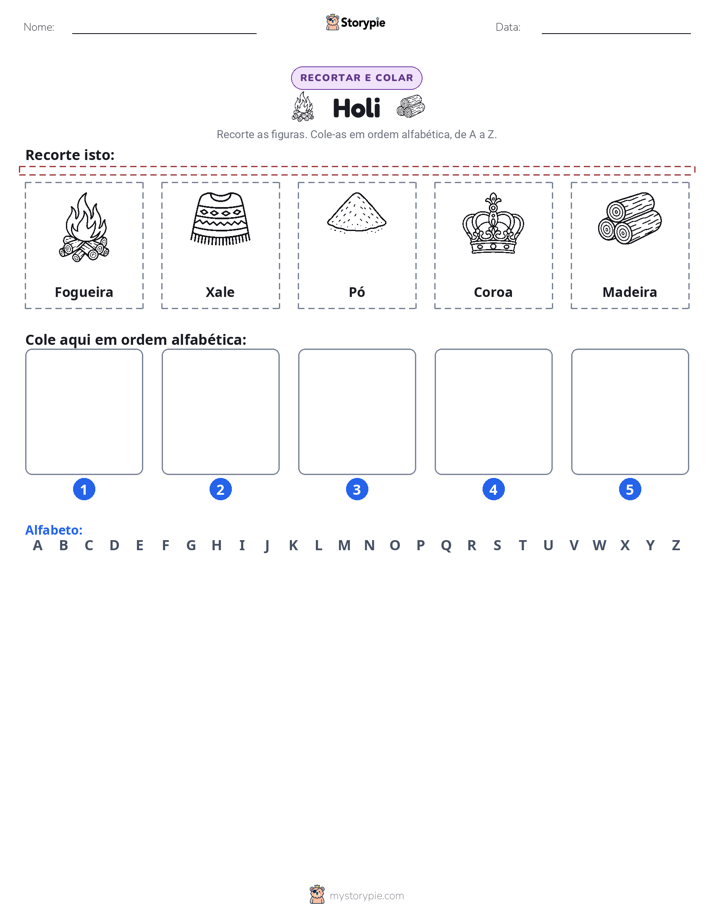 Recortar & Colar Alfabeto
