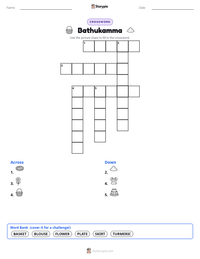Bathukamma printable worksheet preview