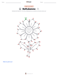 Bathukamma druckbare Arbeitsblatt Vorschau