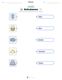 Bathukamma printable worksheet preview
