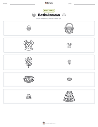 Bathukamma printable worksheet preview