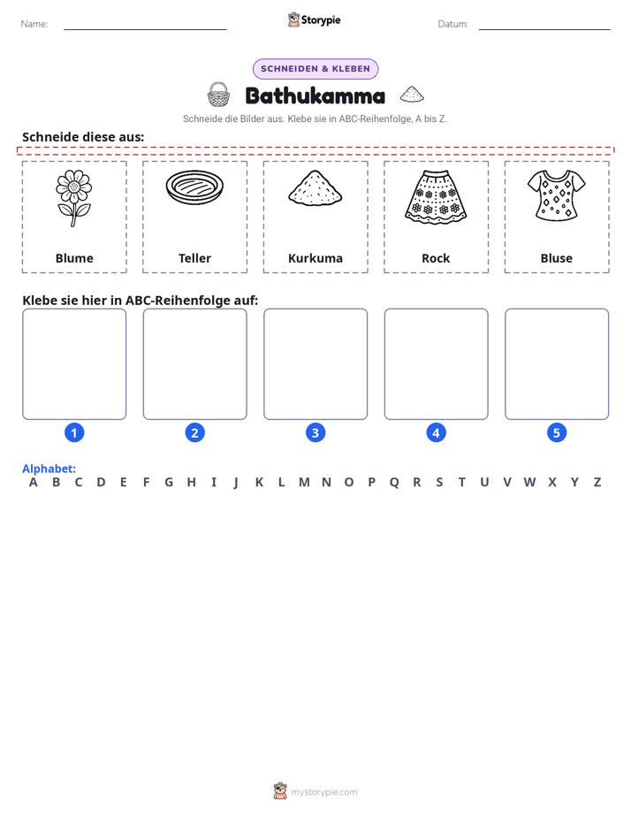 Schneiden & Einfügen Alphabet