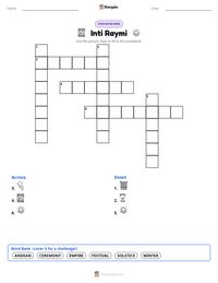 Inti Raymi printable worksheet preview